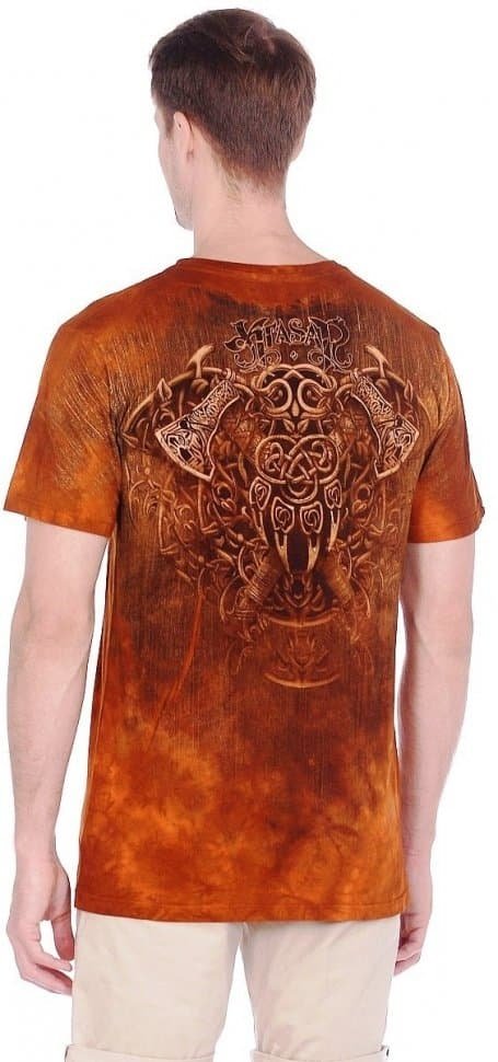 Мужская футболка Krasar Мудрый медведь (коричневый)
