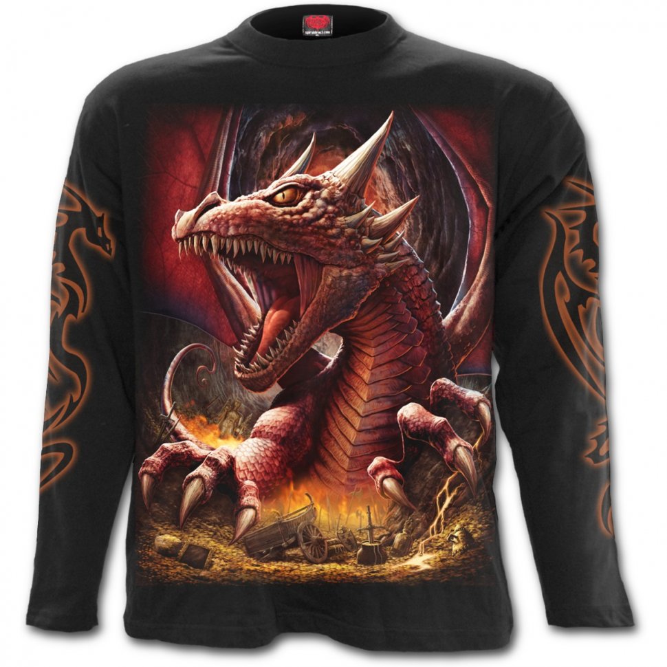 Футболка Spiral с длинным рукавом - AWAKE THE DRAGON