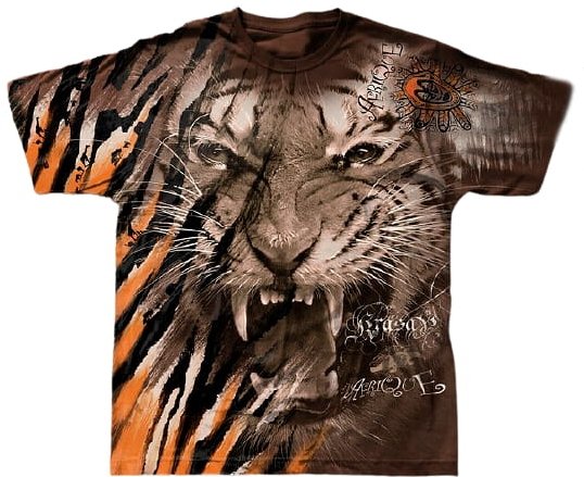 Мужская футболка Krasar Тигр Африка