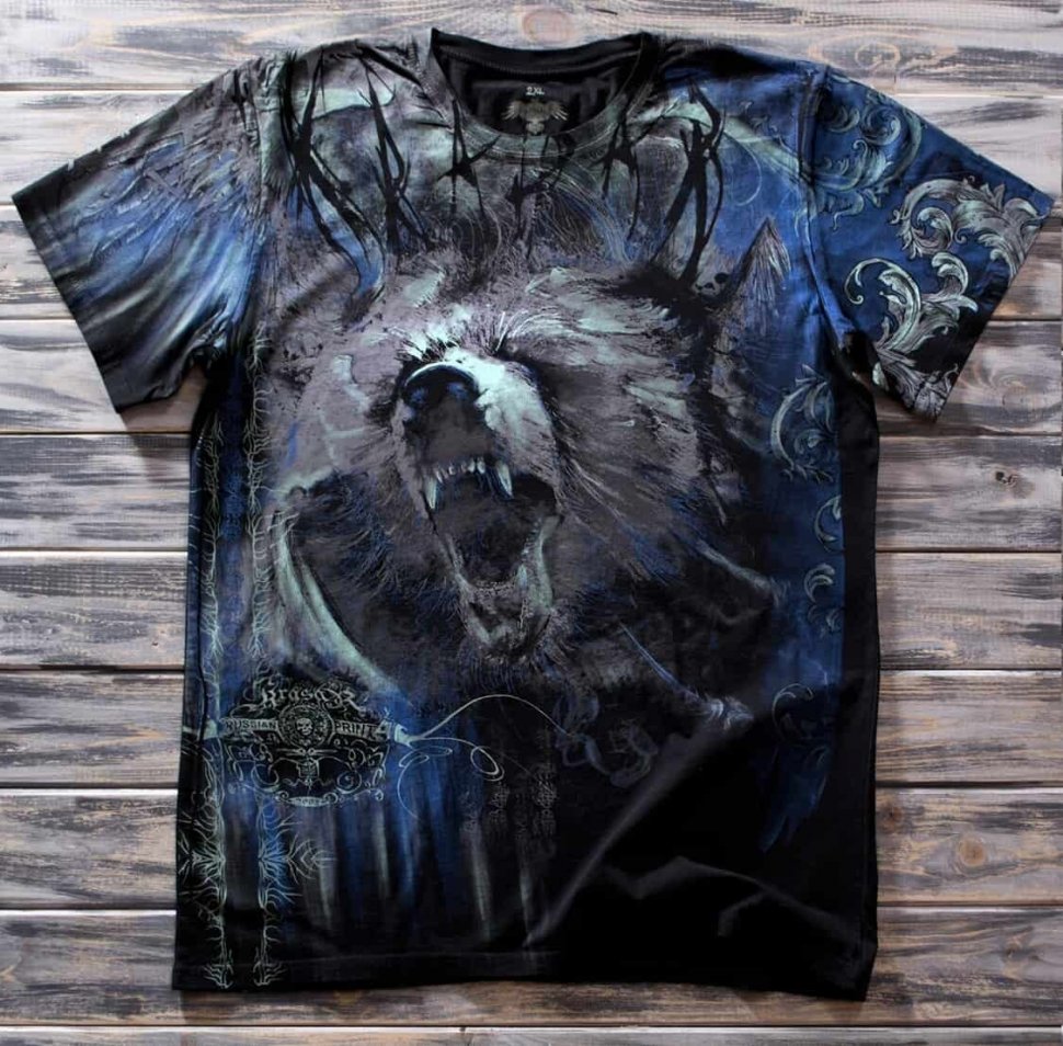 Мужская футболка Krasar Медведь (двусторонний) 