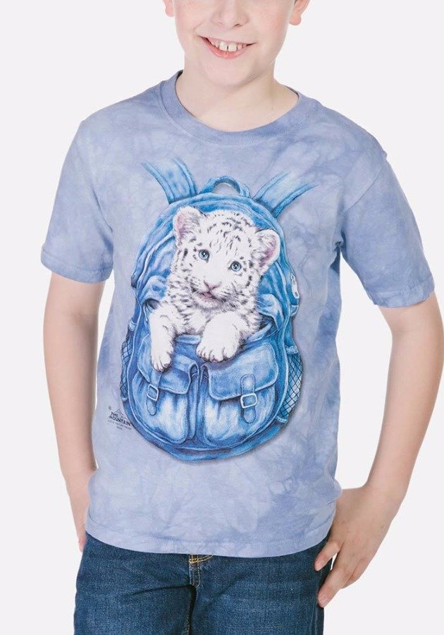 3D футболка Mountain  - Backpack White Tiger