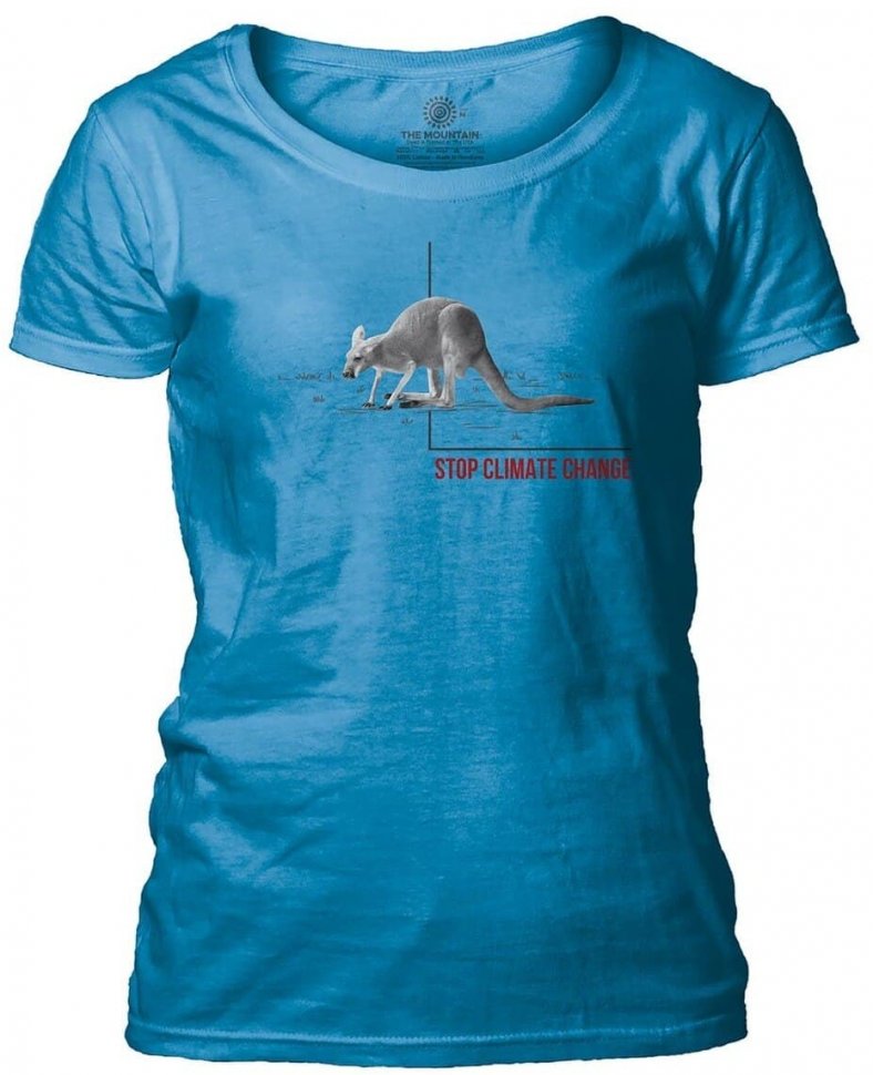 Женская футболка Mountain широкий ворот - Climate Kangaroo Blue