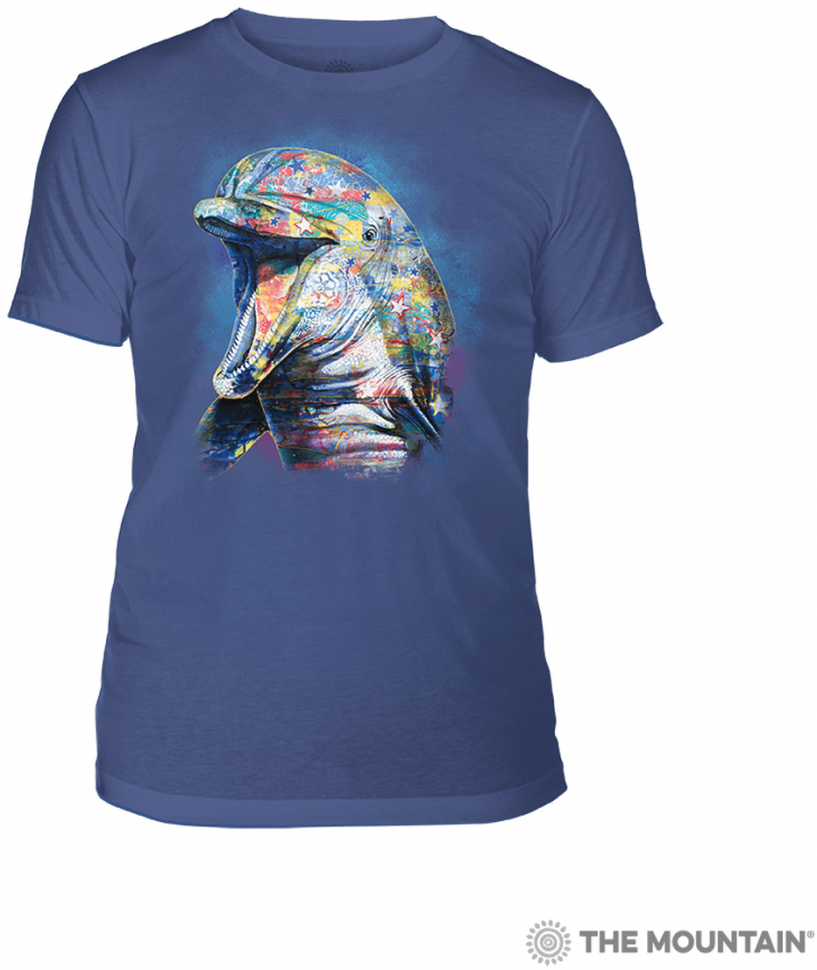 Мужская футболка Mountain Triblend - Painted Dolphin