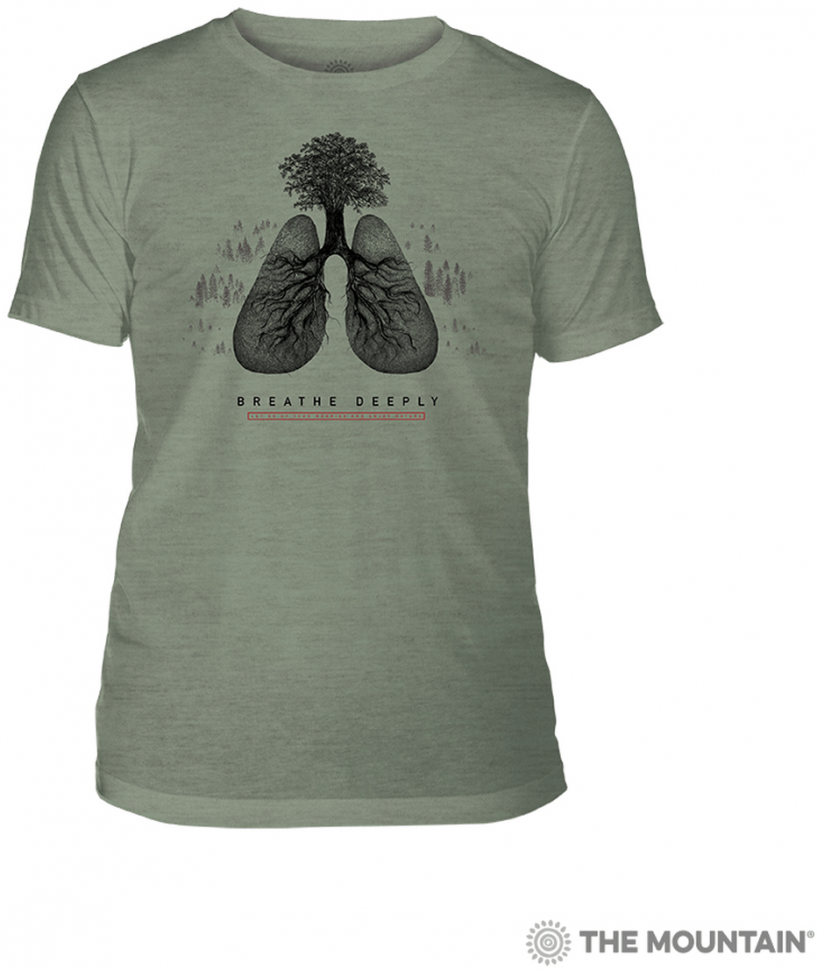 Мужская футболка Mountain Triblend - Breathe Deeply