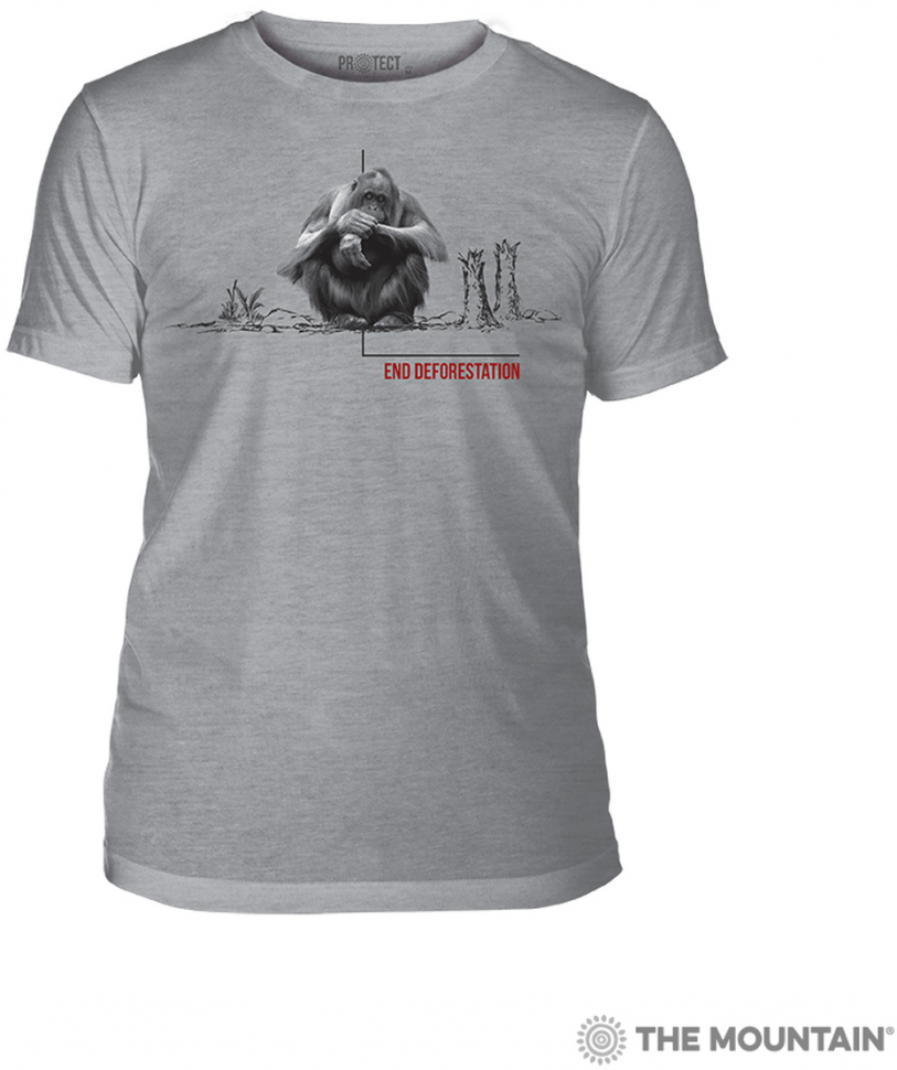 Мужская футболка Mountain Triblend - Deforestation Orangutan