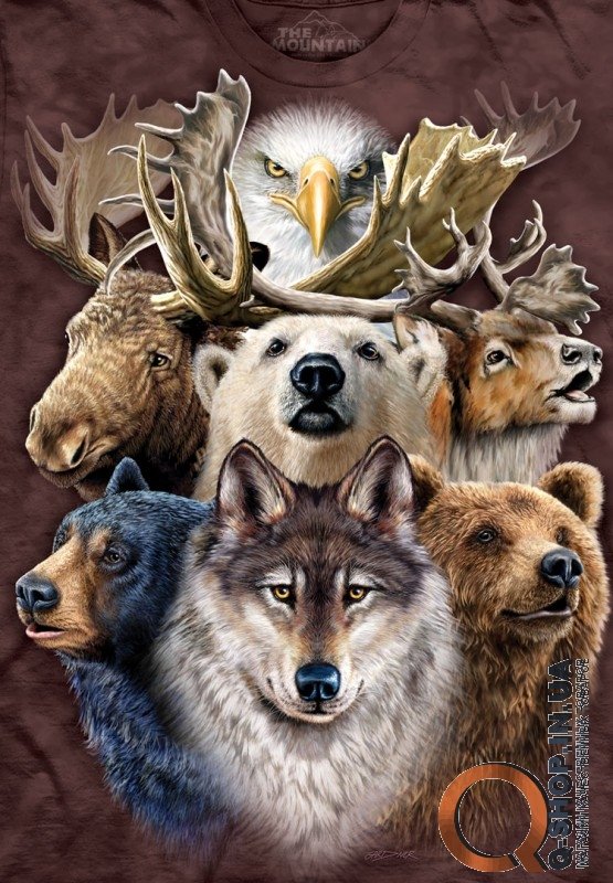 Футболка The Mountain - Northern Wildlife Collage