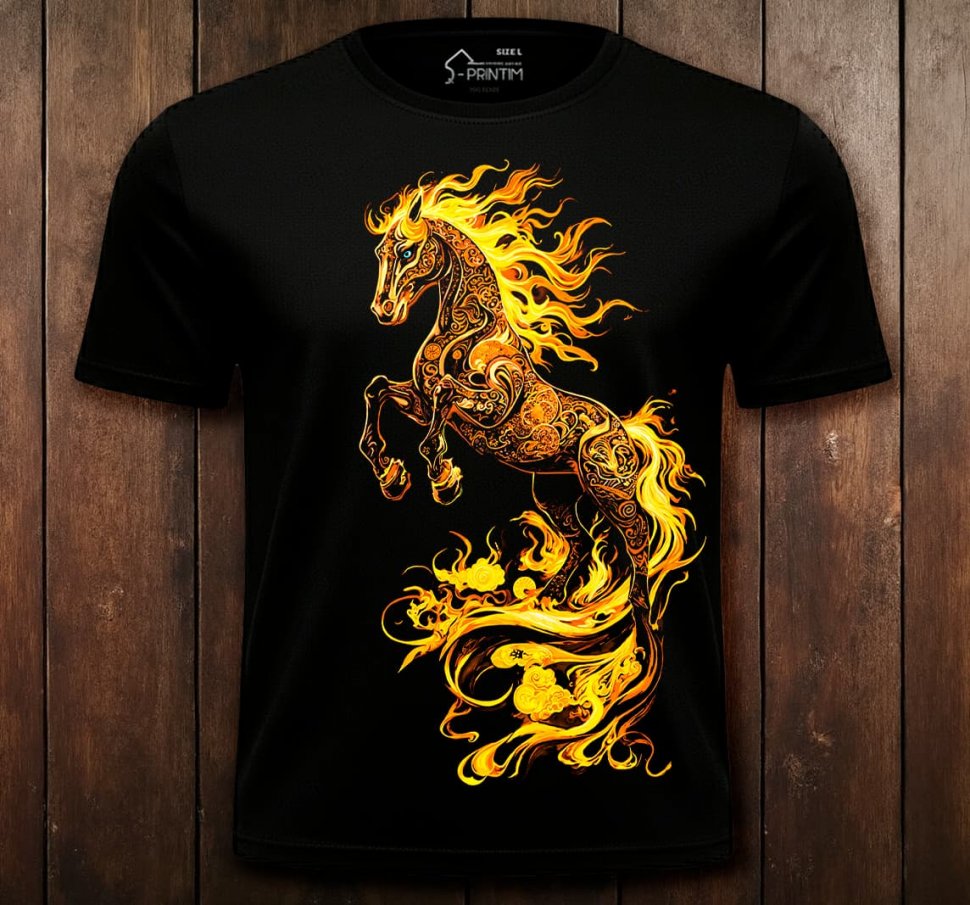 Футболка Q-Printim - Огненный символ