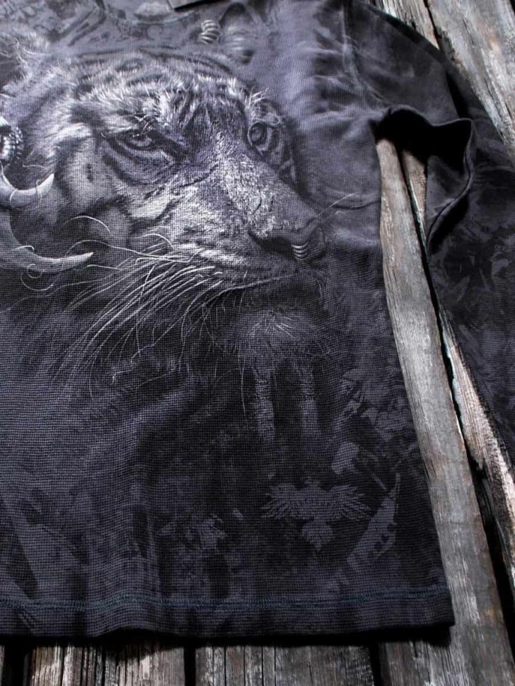 Свитшот из плотного хлопка Krasar - Тигр брутальный