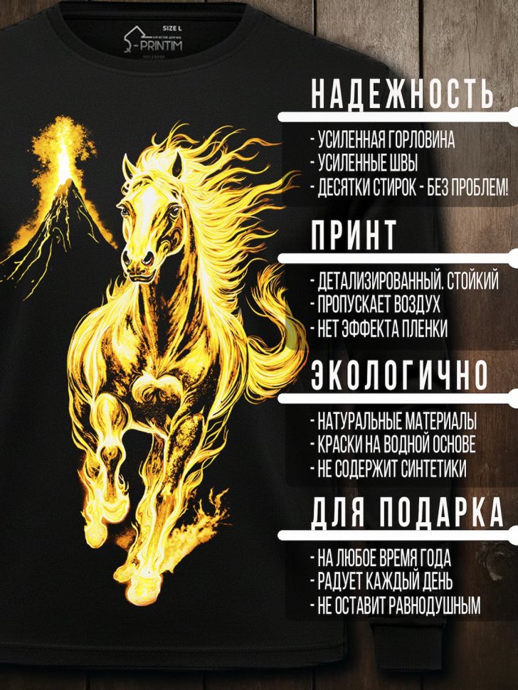 Лонгслив Q-Printim -  Рождение огня