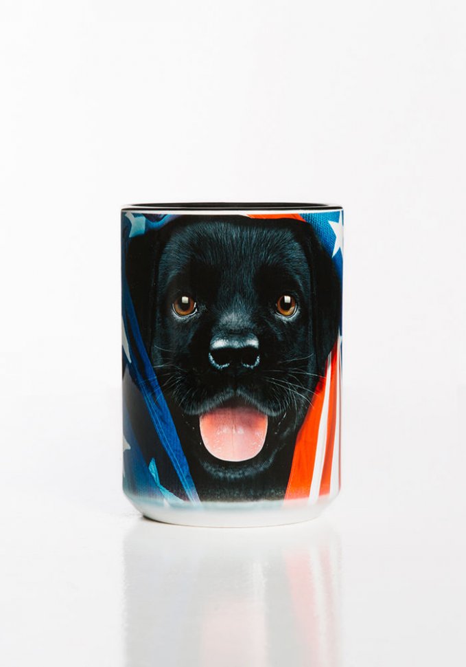 Кружка Mountain - Patriotic Black Lab Pup