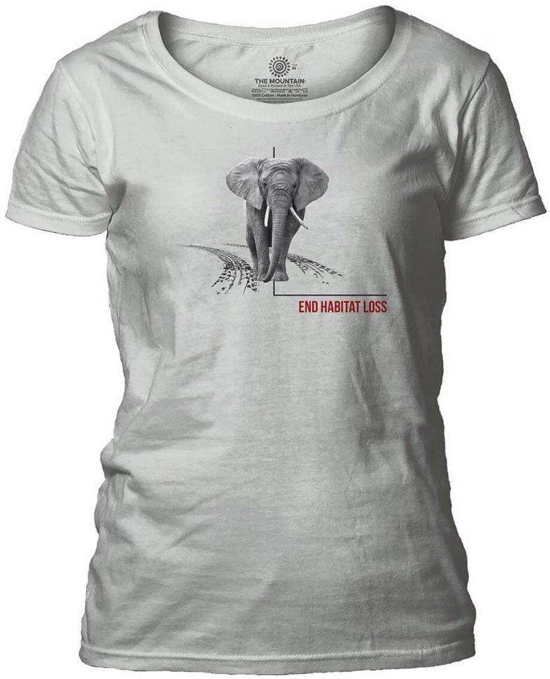 Женская футболка Mountain широкий ворот - Habitat Elephant