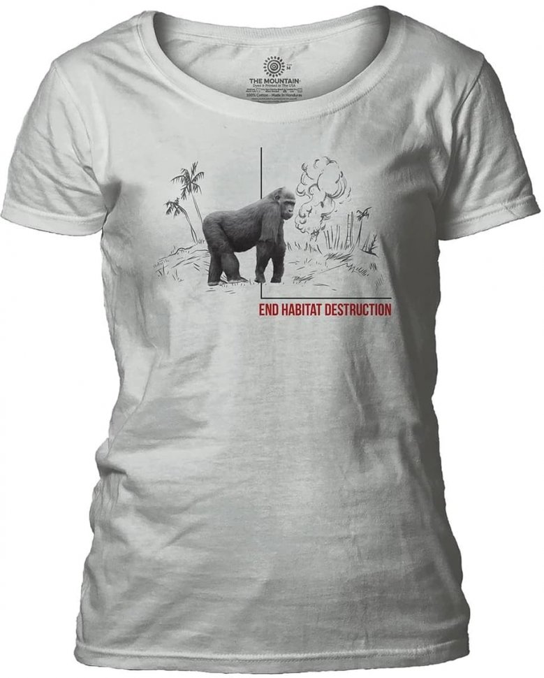 Женская футболка Mountain широкий ворот - Habitat Gorilla