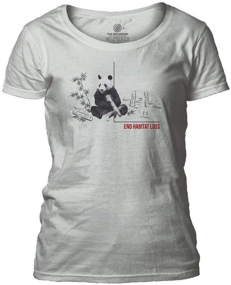 Женская футболка Mountain широкий ворот - Habitat Panda