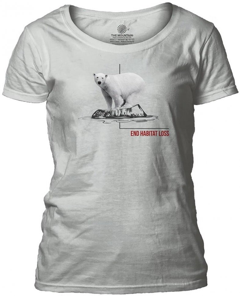 Женская футболка Mountain широкий ворот - Habitat Polar Bear