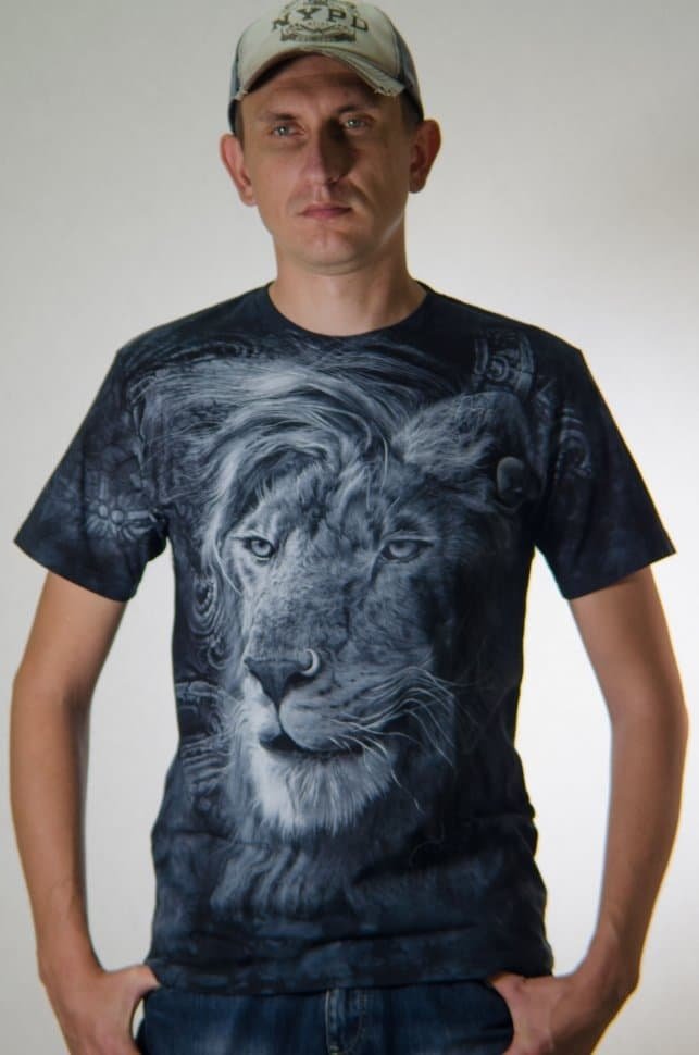 Мужская футболка Krasar Брутальный лев