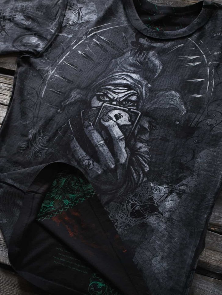 Тотальная 4-х сторонняя футболка Krasar - Крест легиона - Джокер