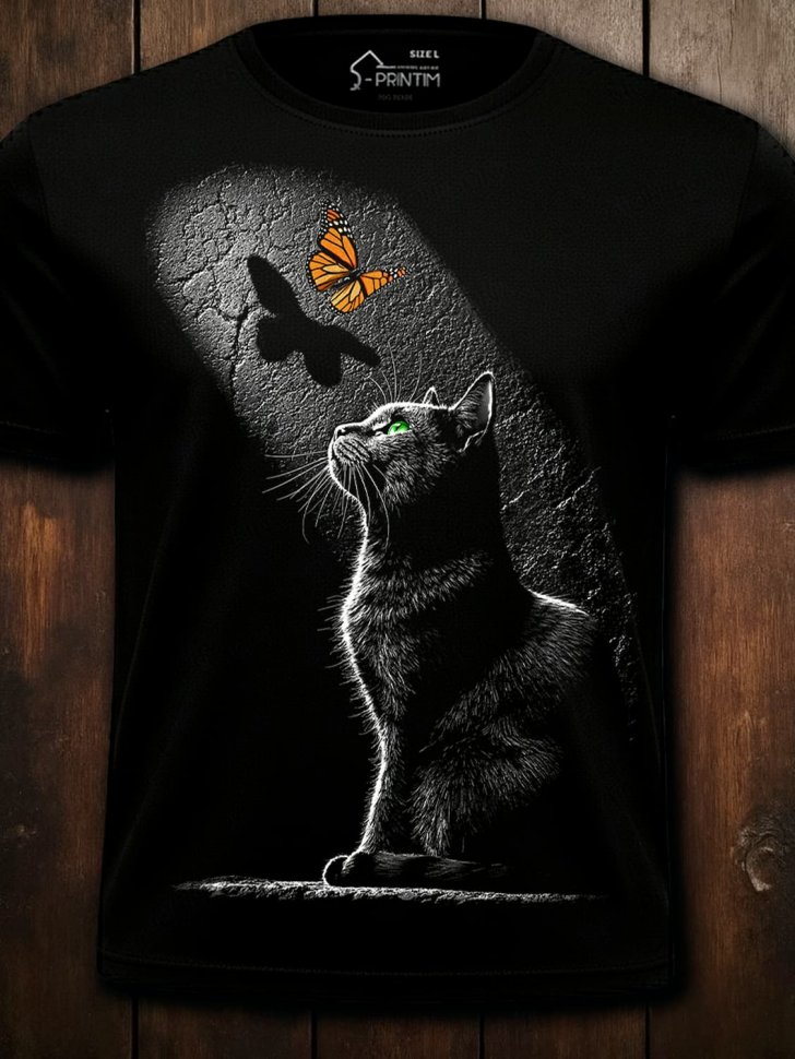 Футболка Q-Printim - Чёрная пауза