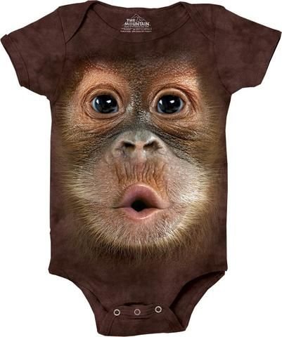 Детский бодик Mountain - Big Face Baby Orangutan