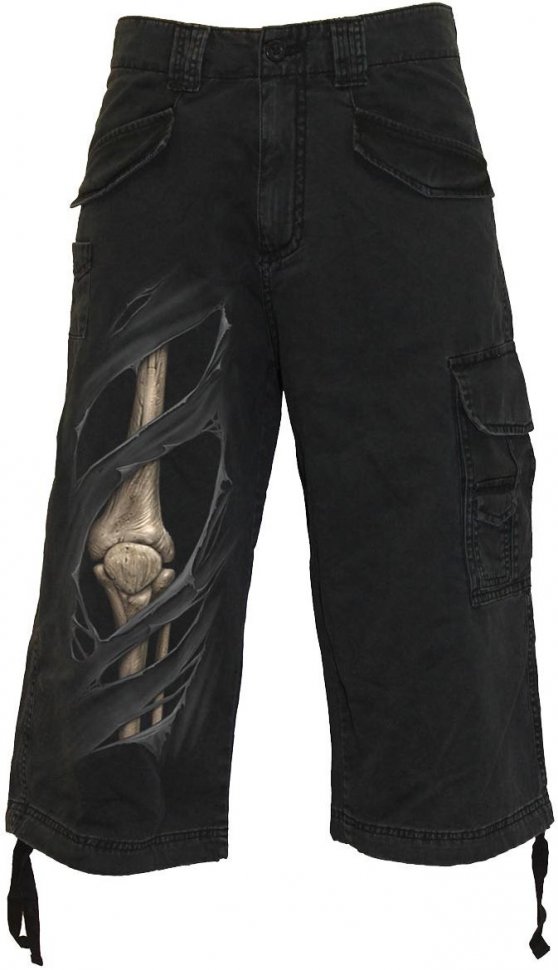 Длинные джинсовые винтажные шерты - BONE RIPS