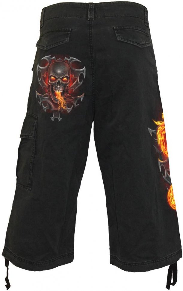 Длинные джинсовые винтажные шерты - FIRE DRAGON