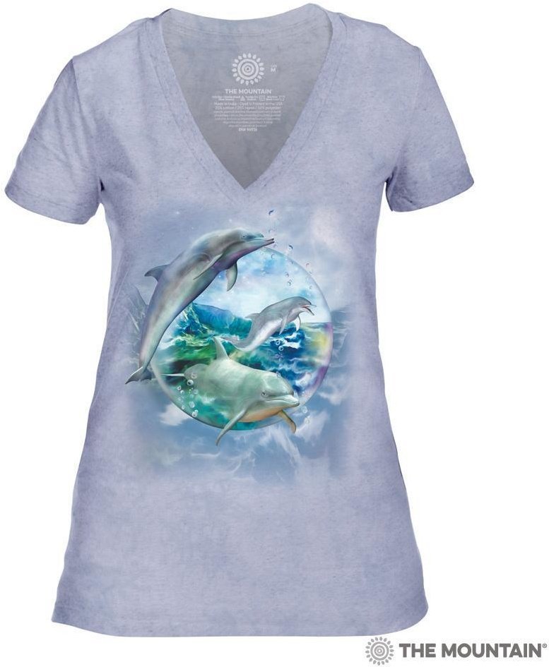 Женская футболка Mountain Triblend - DOLPHIN BUBBLE