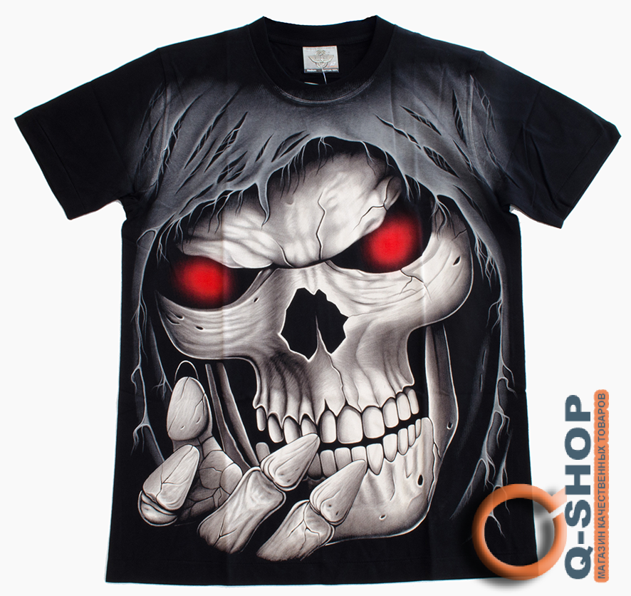 Футболка Rock Eagle - Grim Reaper Skull. Вид спереди