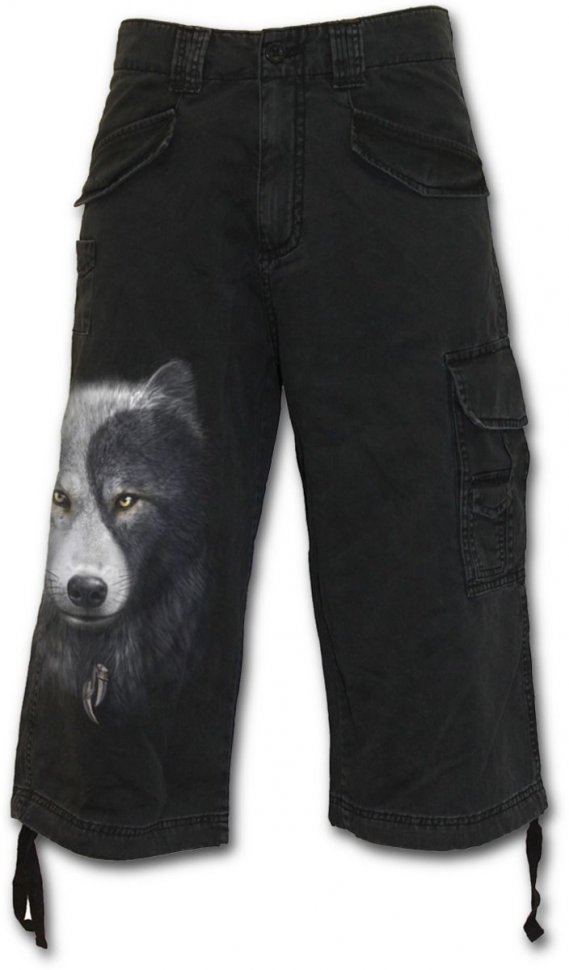 Длинные джинсовые винтажные шерты - WOLF CHI