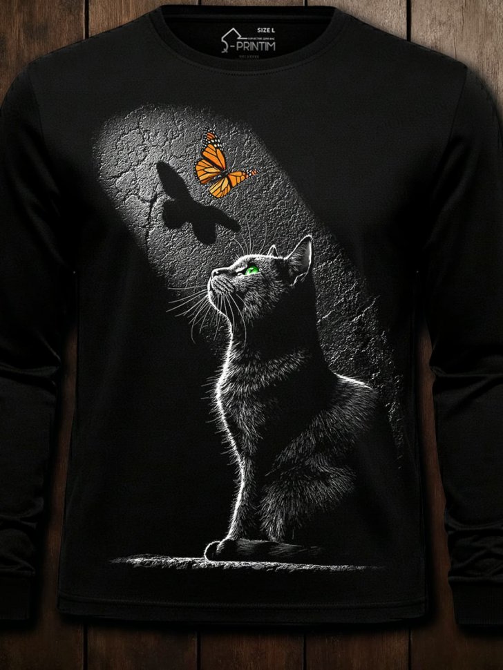 Лонгслив Q-Printim -  Чёрная пауза