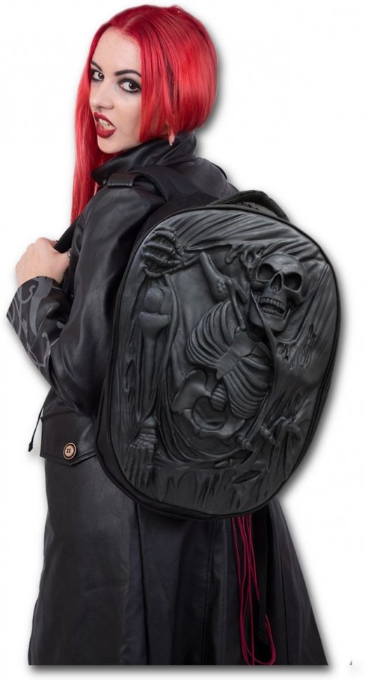 3D молодежный рюкзак с карманом для ноутбука - DEATH RE-RIPPED