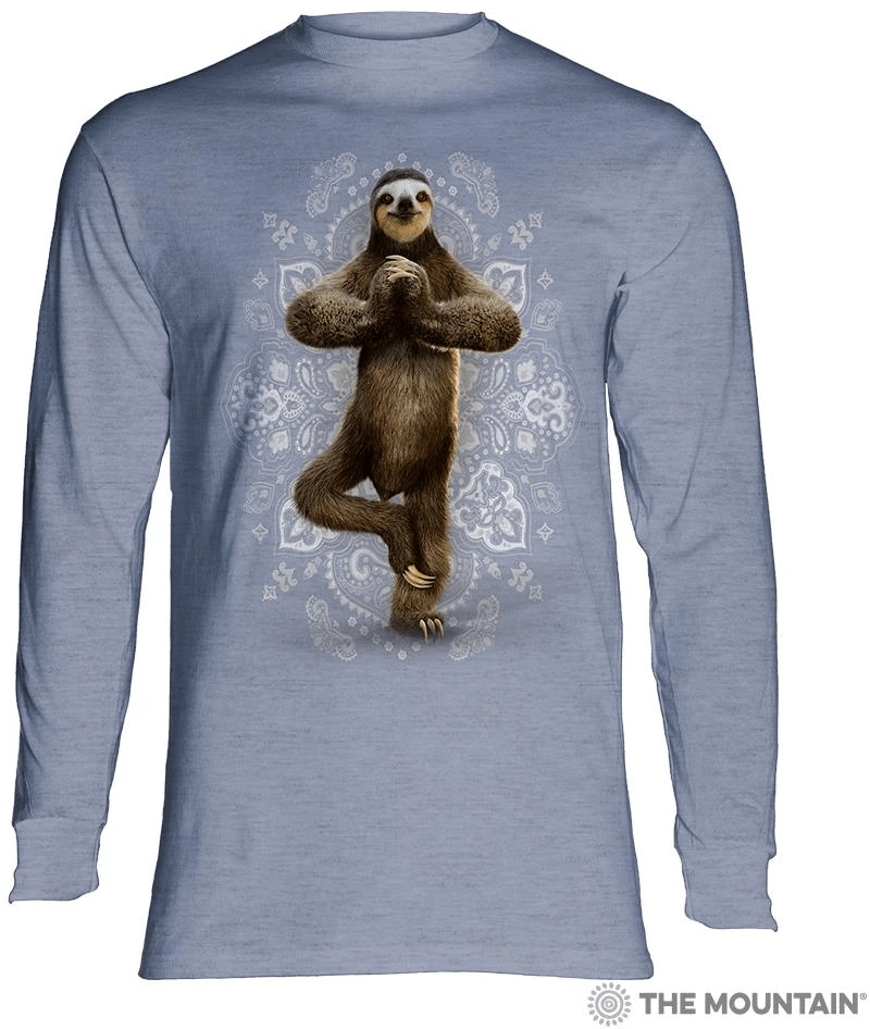 Футболка Mountain с длинным рукавом - NAMASTE SLOTH