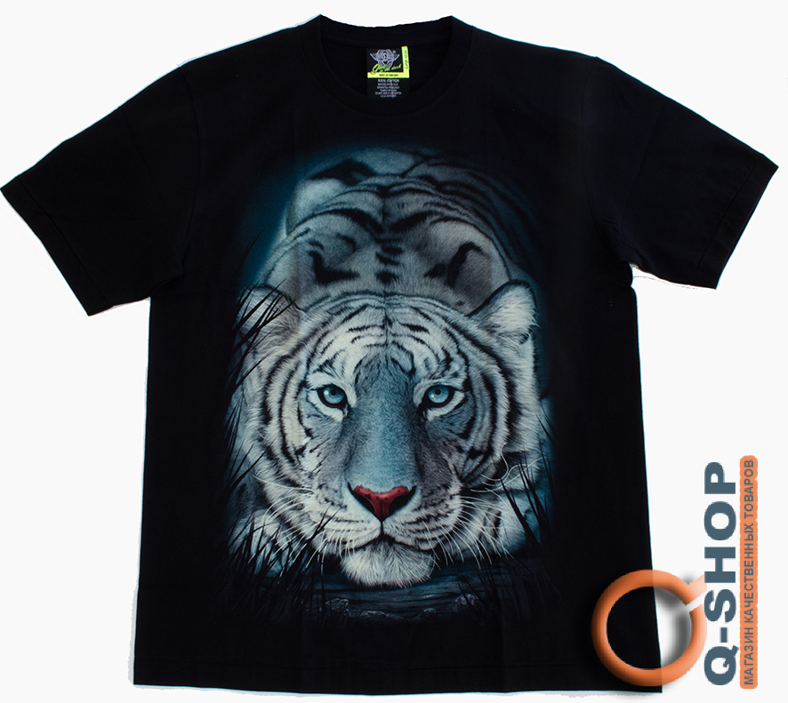 Светящаяся футболка Rock Eagle - Glowing white tiger