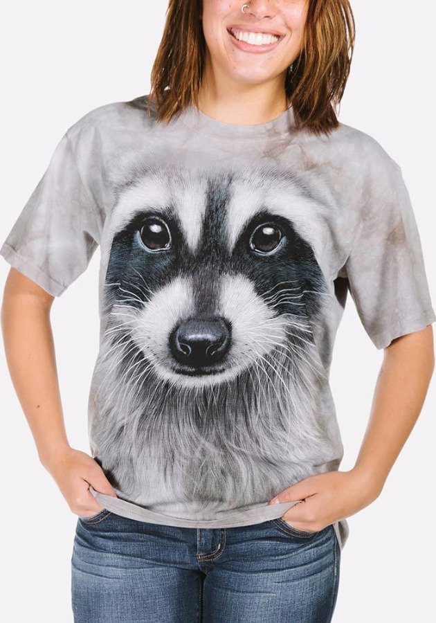 3D футболка Mountain  - Raccoon Face