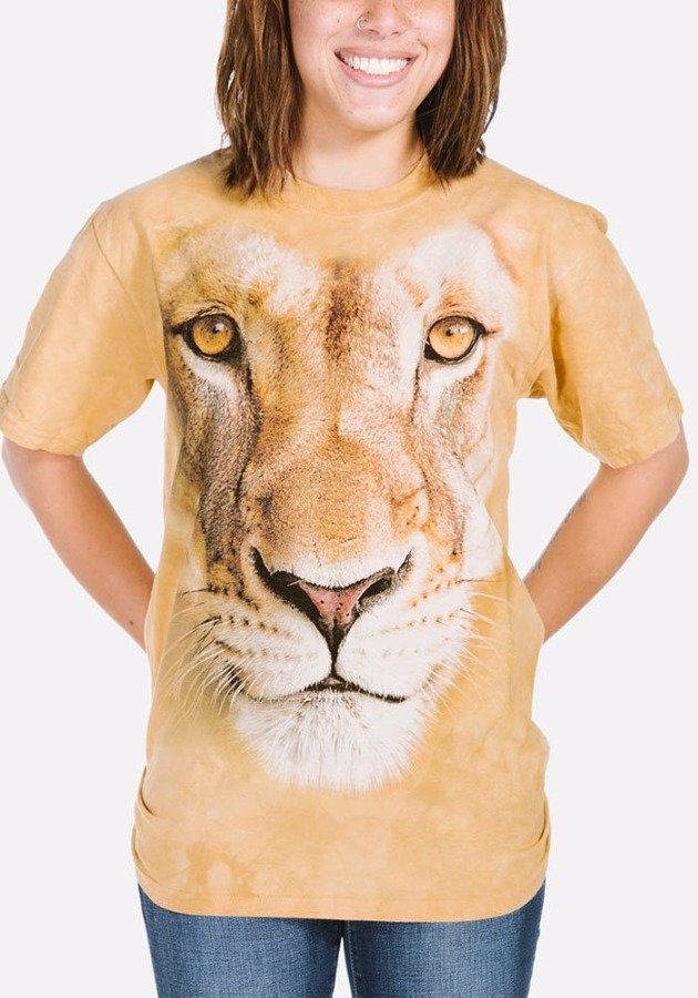 3D футболка Mountain - BIG FACE LIONESS