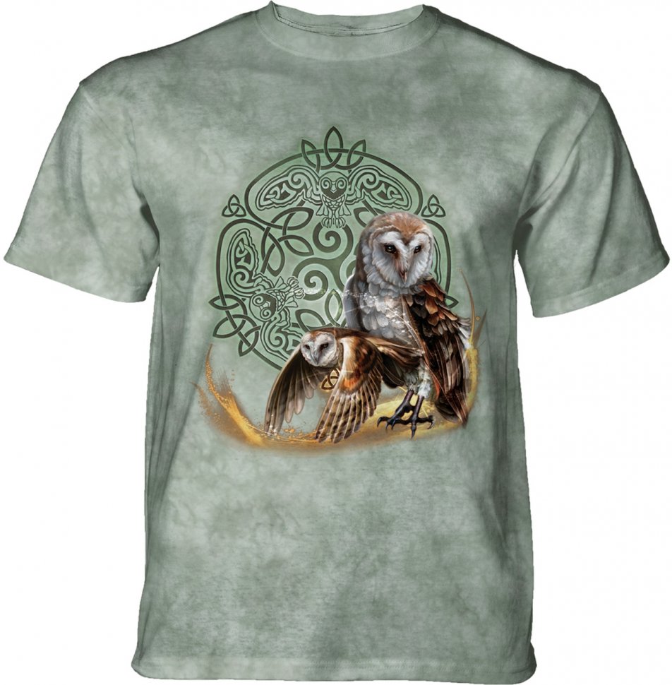 Футболка Mountain - Celtic Owl Magic Green
