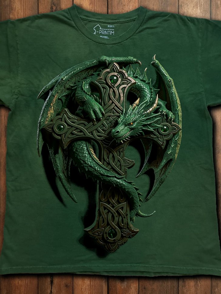 Футболка Q-Printim - Крест Дракона