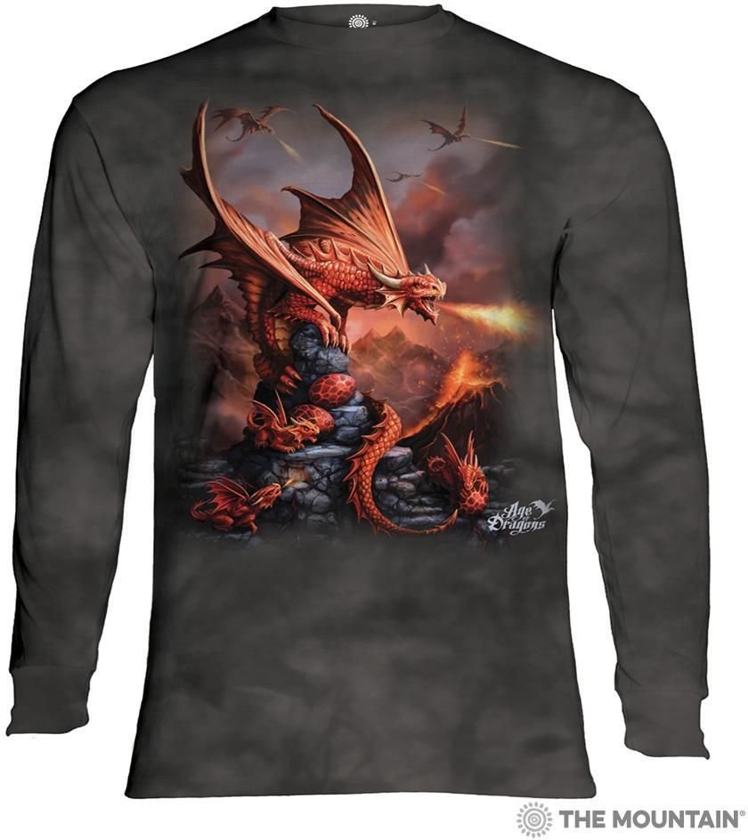 Футболка Mountain с длинным рукавом - FIRE DRAGON