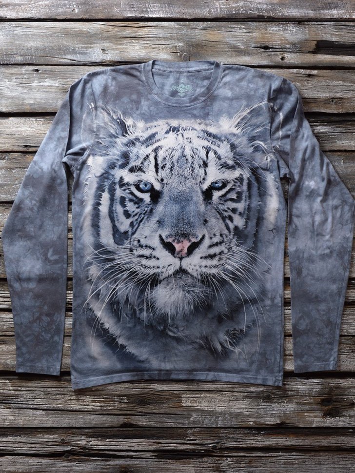 3D тотальная футболка Krasar с длинным рукавом - Тигр