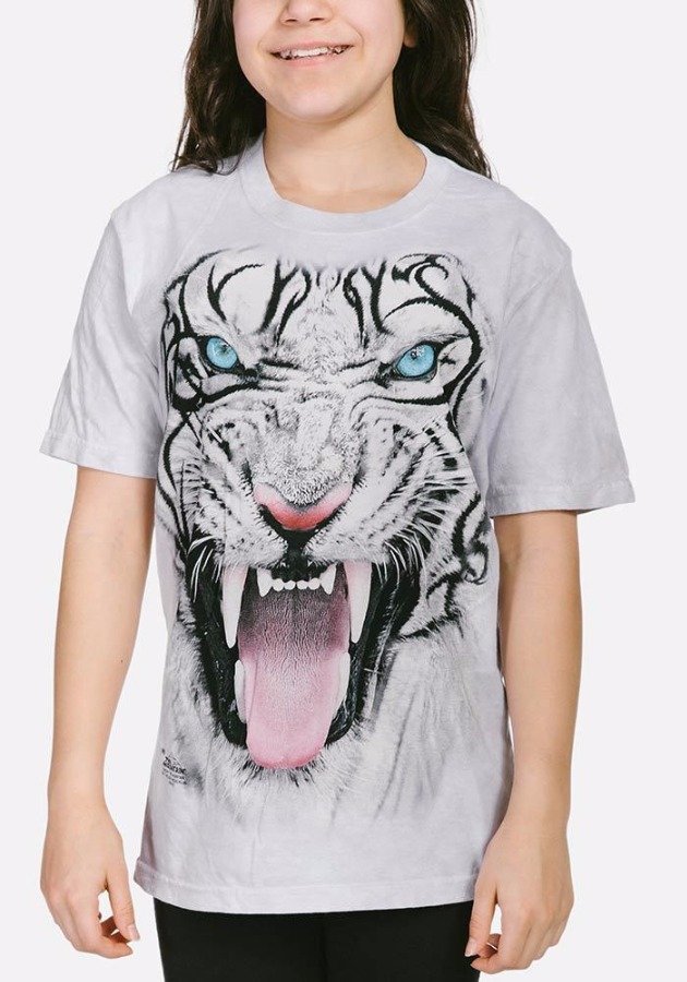 3D футболка Mountain - BIG FACE TRIBAL WHITE TIGER