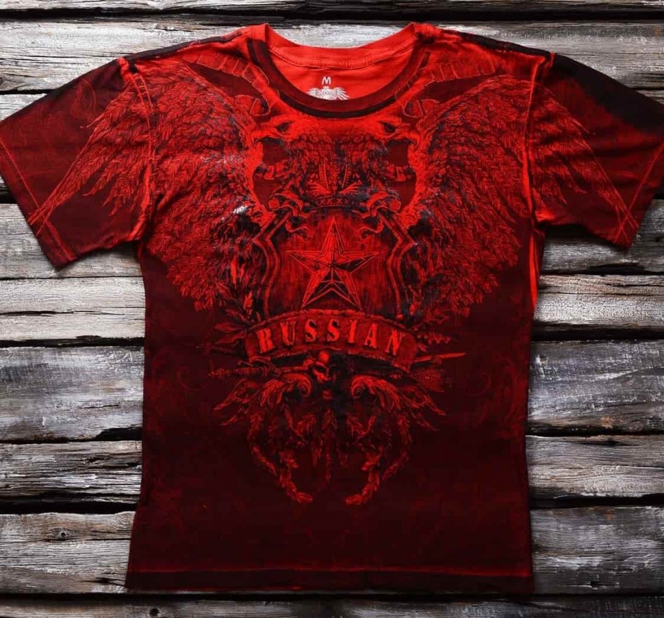 Мужская футболка Krasar Красный Двуглавый Орел