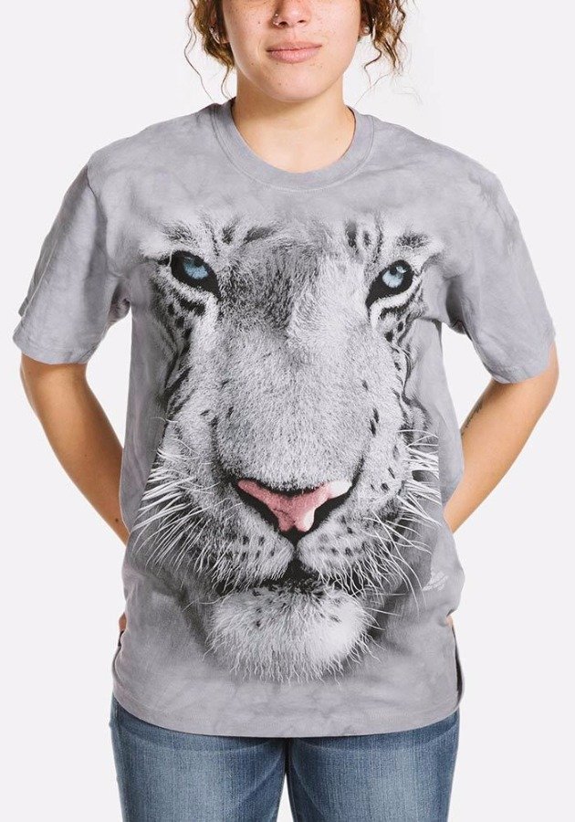 3D футболка Mountain  - WHITE TIGER FACE