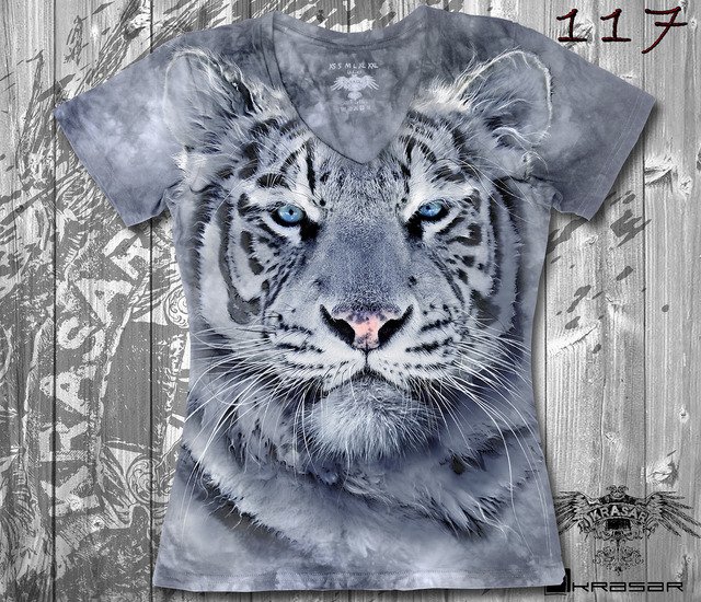 3D Женская футболка Krasar - Тигр