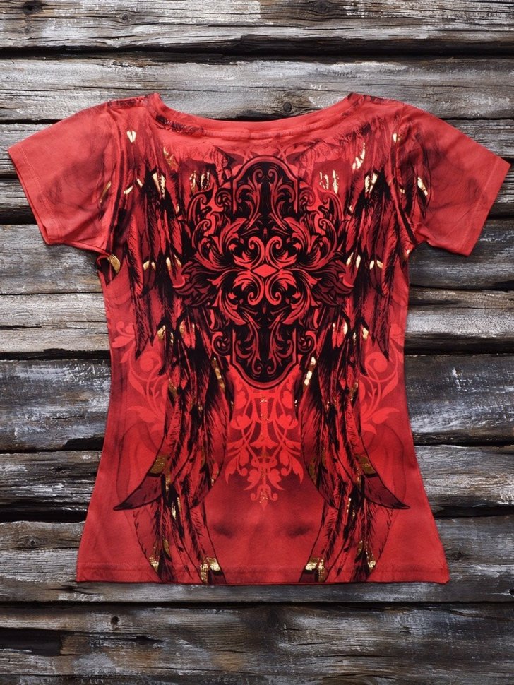 Женская двусторонняя футболка Krasar с фольгой - Дух огня