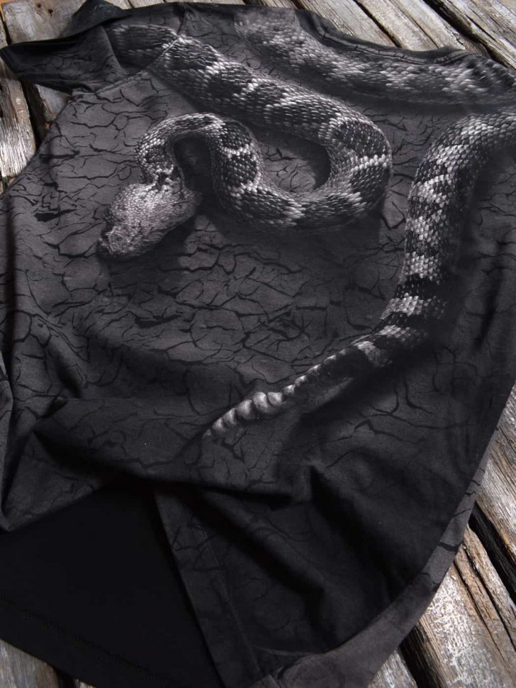 Мужская футболка Krasar Футболка Krasar тотальная двусторонняя - Гремучая змея