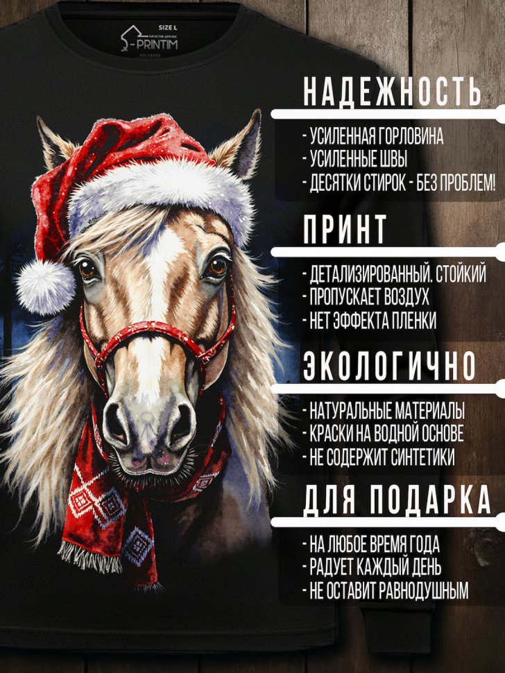 Лонгслив Q-Printim -  Новогодний посланник
