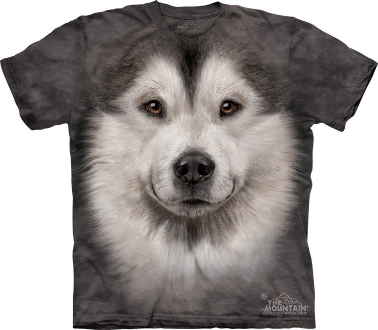 3D футболка Mountain  - Alaskan Malamute Face