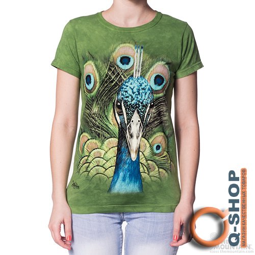 Женская футболка Mountain - Vibrant Peacock