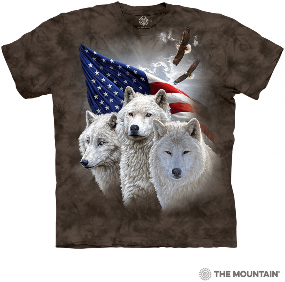 Футболка Mountain - Patriotic Wolves