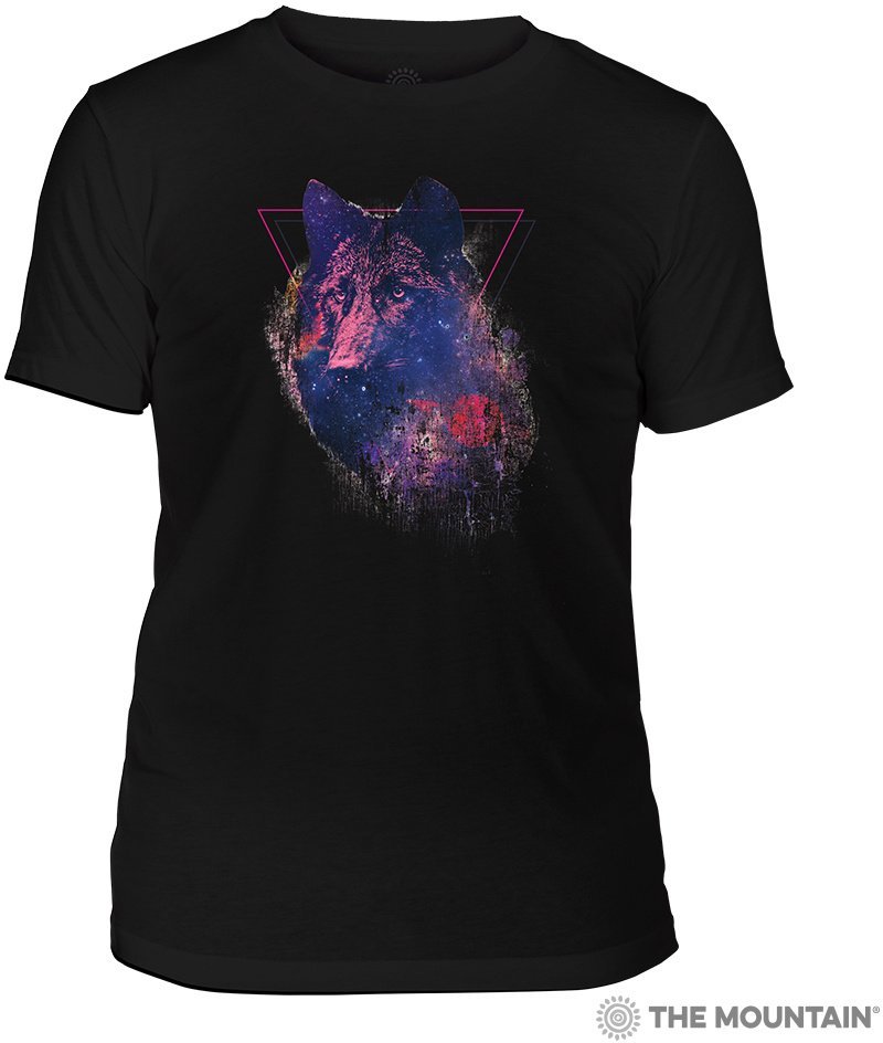 Мужская футболка Mountain Triblend - Cosmic Wolf