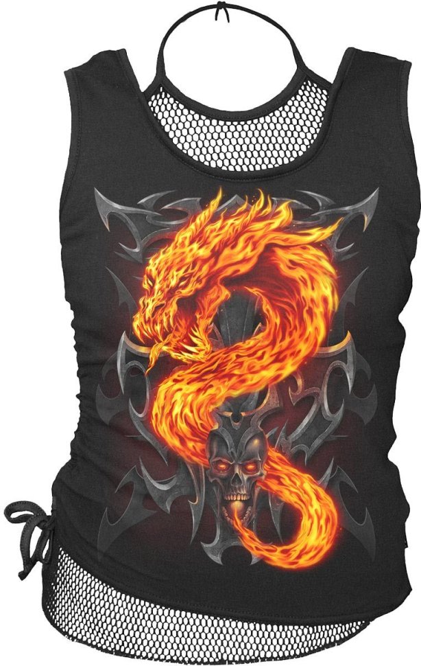 Женский топ без рукавов - FIRE DRAGON