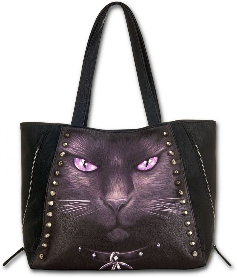 Молодежная сумка из экокожи с шипами - BLACK CAT